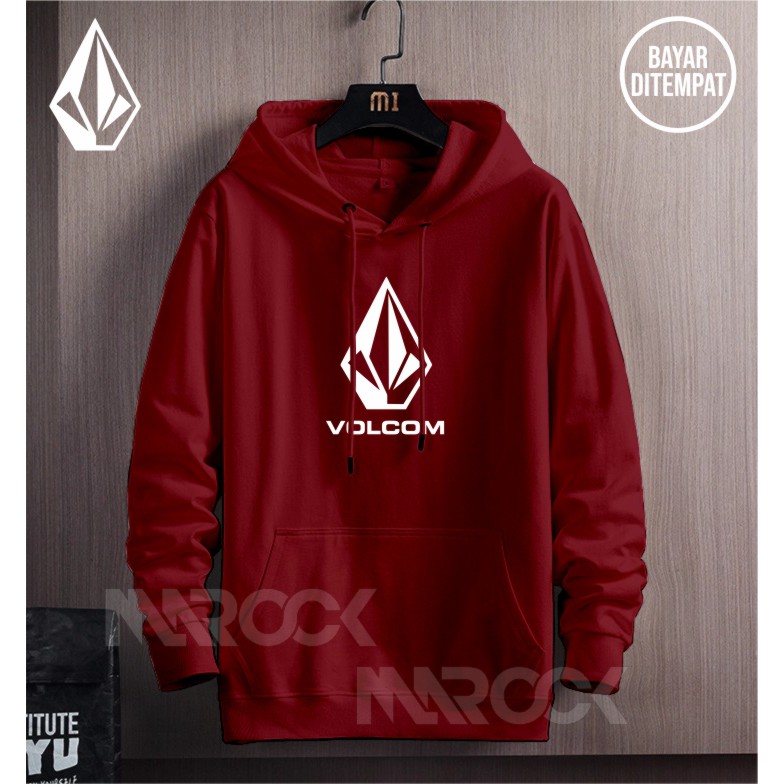 Sweater Hoodie Warna Pria/Wanita best seller - sablon VOLCOM Bahan Cotton Place