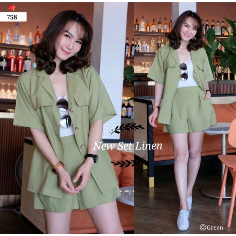Labiba Safari Set' BAJU SAFARI' BAJU SETELAN SAFARI' SETELAN WANITA