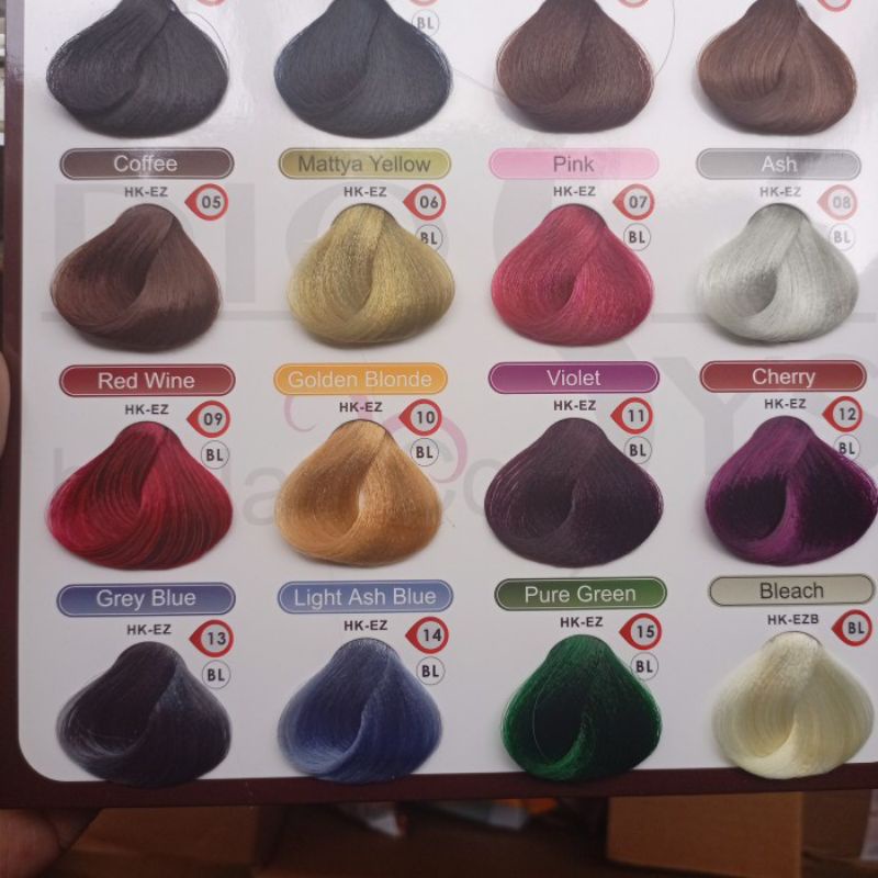 diosys buku cat color chart contoh warna rambut terbaru katalog