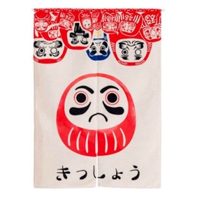 NOREN TIRAI JEPANG DARUMA INTERIOR ASIA JAPAN STYLE MOTIF PRINTING