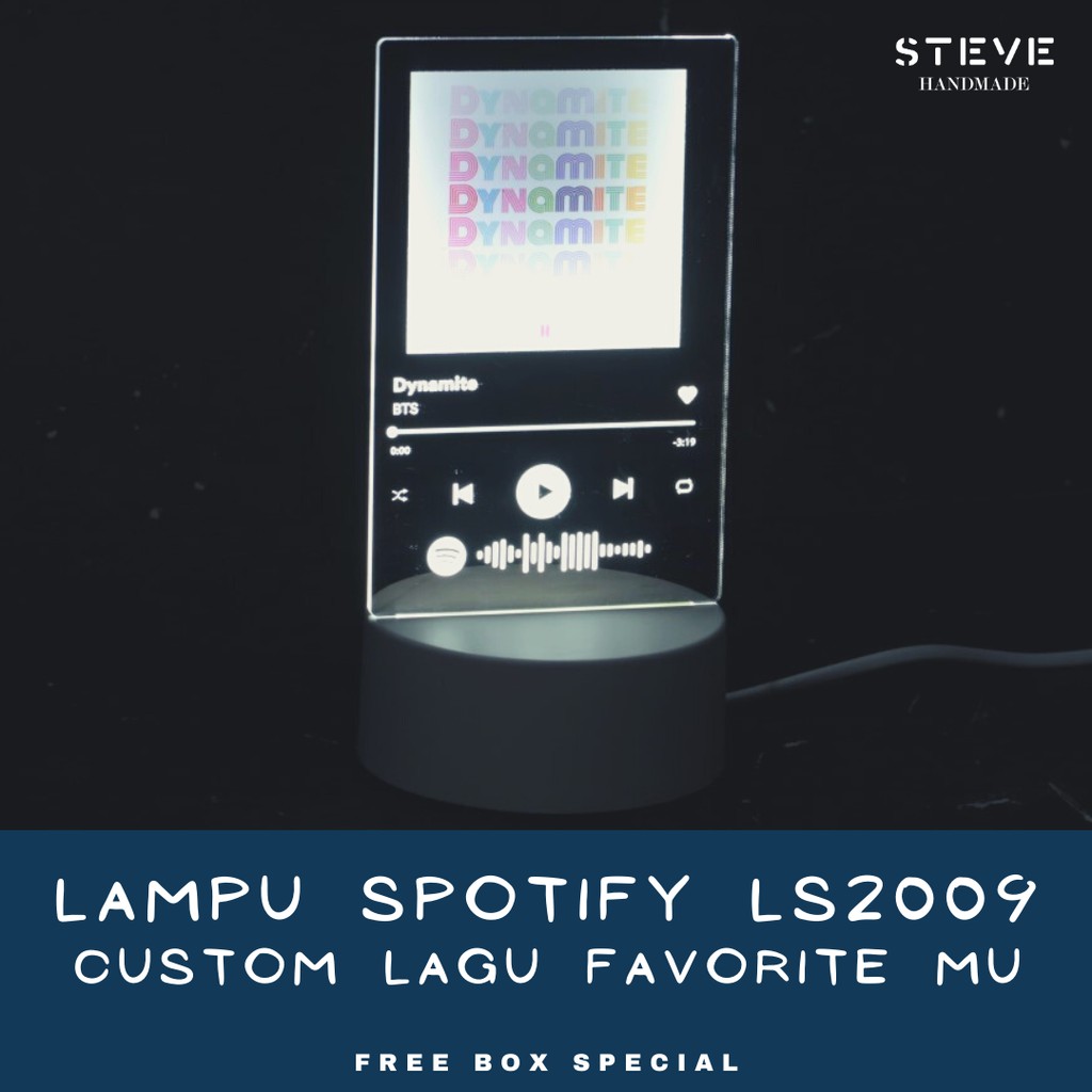 Penambahan custom akrilik lampu spotify Steve Handmade