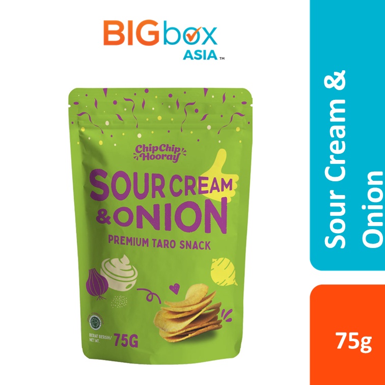 Chip Chip Hooray Premium Taro Snack Diet Sehat 75g - Original / Sambal Jeruk / Roast Beef / Sour Cream &amp; Onion