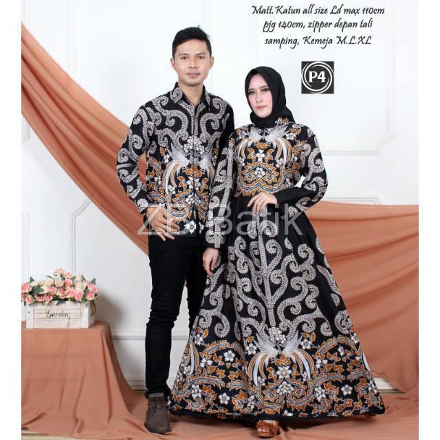 ZB Batik - Maura Couple - Sania Ruffle Batik Couple Ori Ndoro Jowi Garansi Termurah Shopee