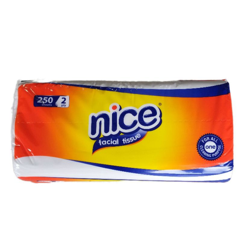 nice facial tissue 250sheet   tissue nice 250 sheet 2ply  tisu wajah