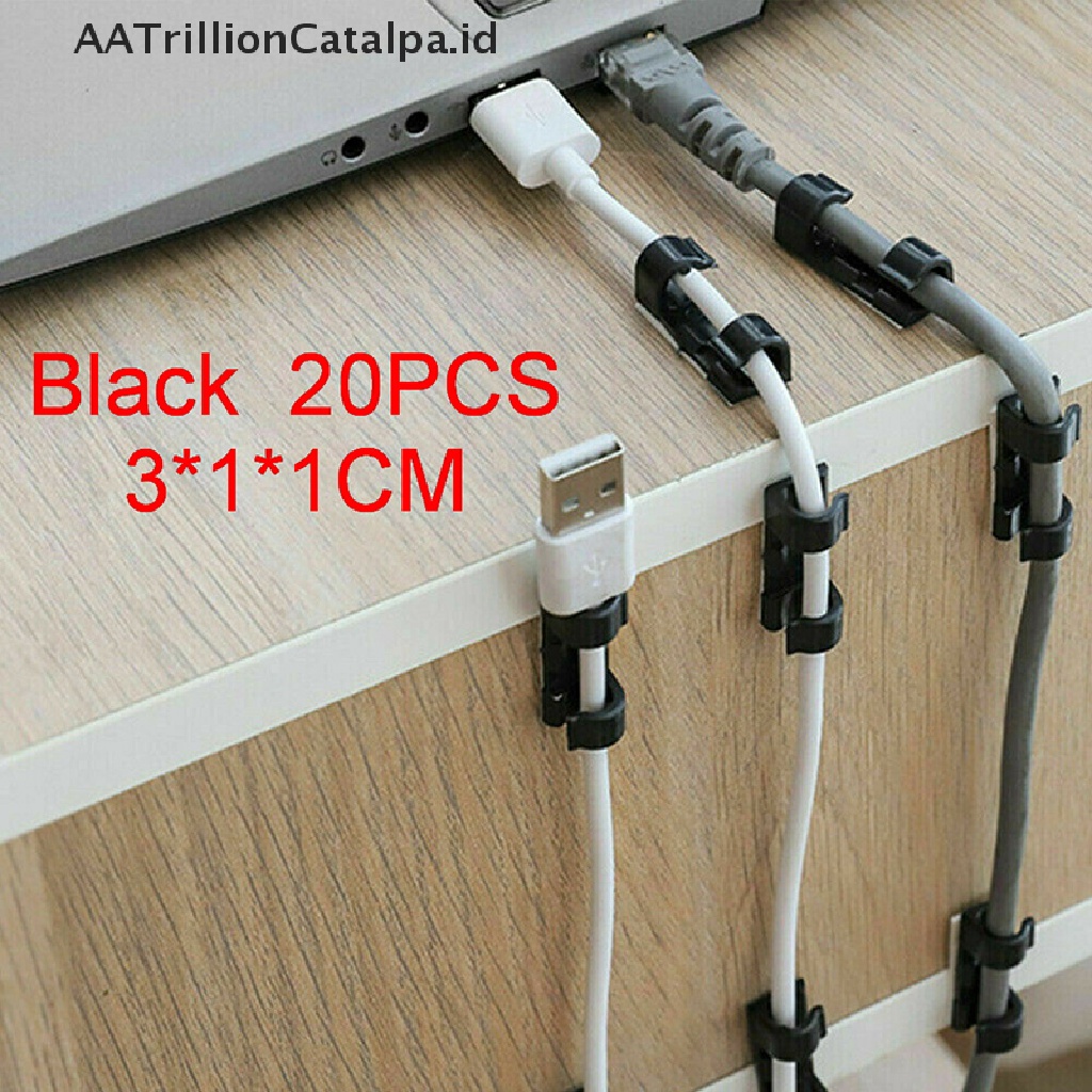 【AATrillionCatalpa】 20pcs Wire Organizer Securing Cable Clamp Storage Clips Buckle Line Finishing ID