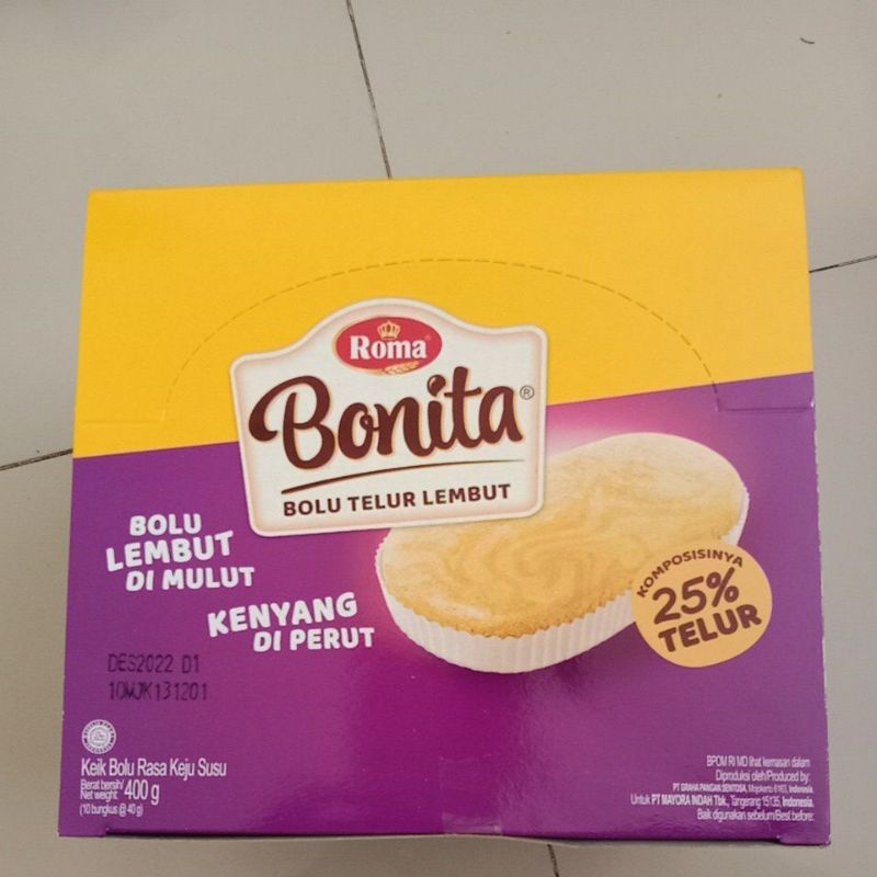 bonita bolu telur lembut rasa keju