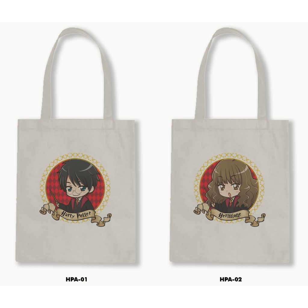 TOTE BAG BLACU -  HARRY POTTER ANIME