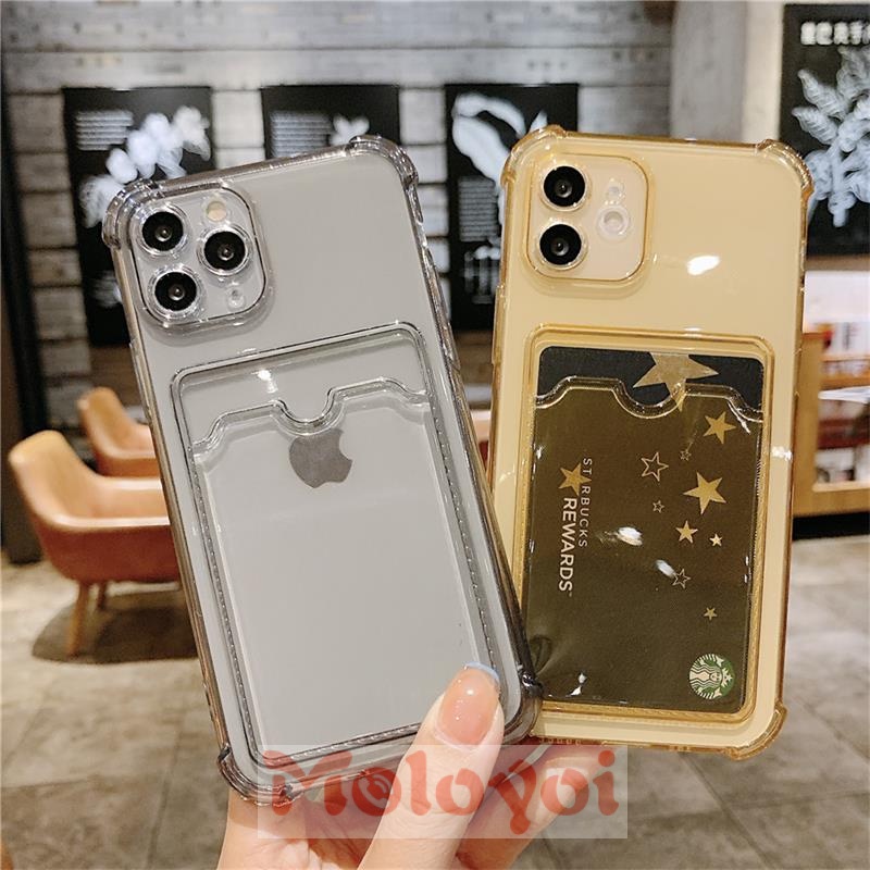 Casing Soft Case Iphone 8 7 6 6s Plus 12 Pro 11Pro Max XR Xs Max Dompet Kartu Tipis Card Wallet Simple Wallet