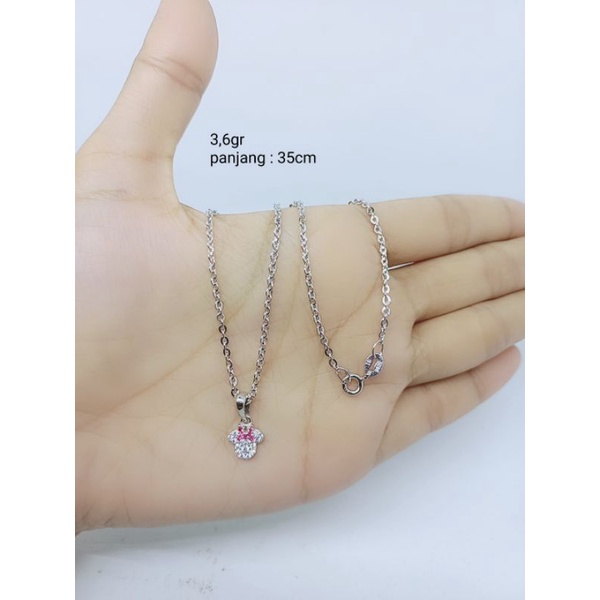 KALUNG PERAK 925 ASLI LAPIS EMAS/KALUNG NORI VENSY+LIONTIN MICKEY MOUSE/KALUNG ASLI SILVER/KALUNG ANAK FASHION