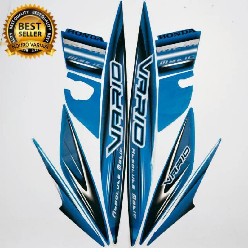 stiker striping Honda Vario 110 karbu 2009 - 2010 warna biru