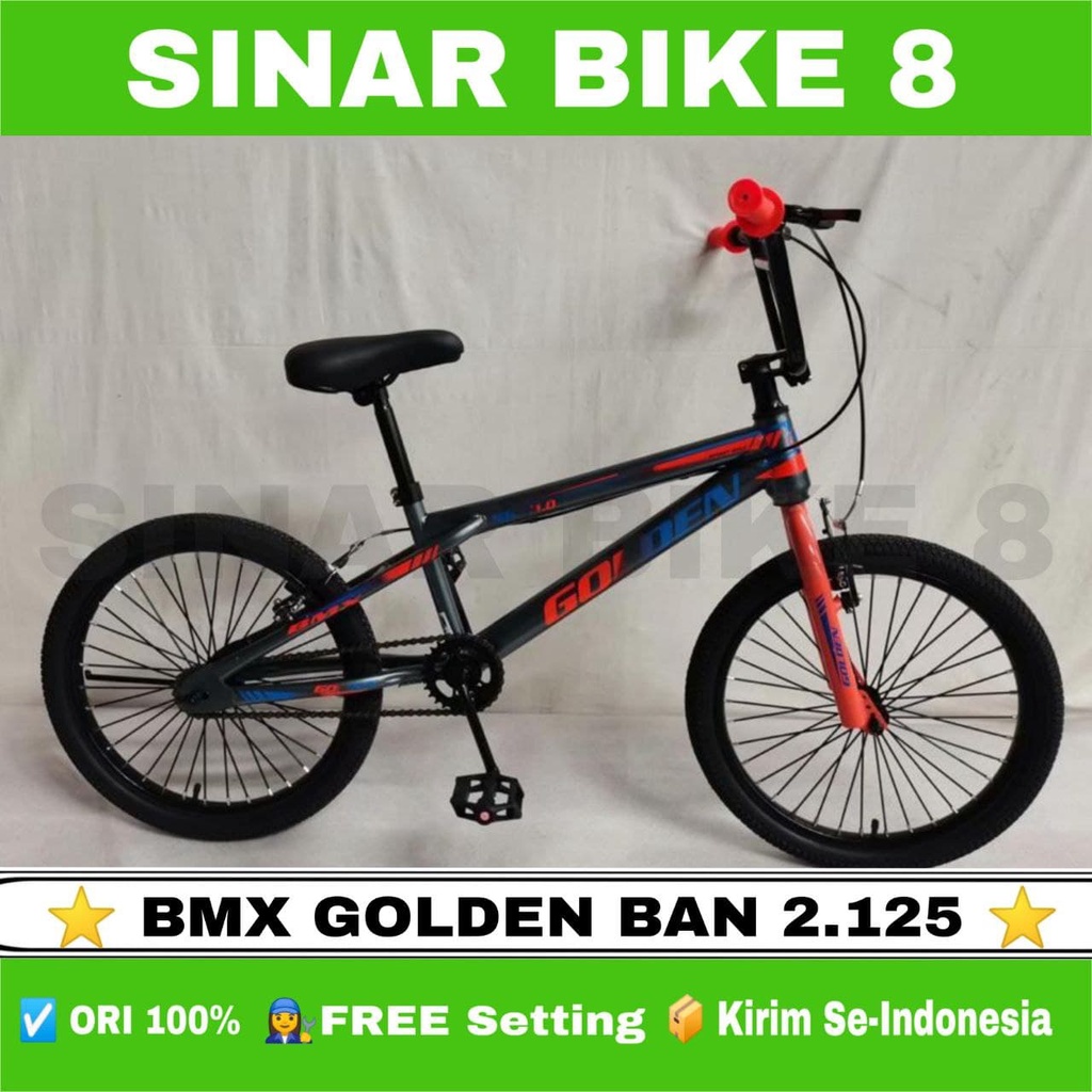 Sepeda Anak Laki 20 Inch BMX GOLDEN Ukuran  Ban 2.125