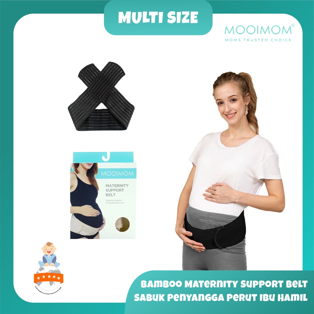 Sabuk Penyangga Perut Ibu Hamil MOOIMOM Bamboo Maternity Support Belt