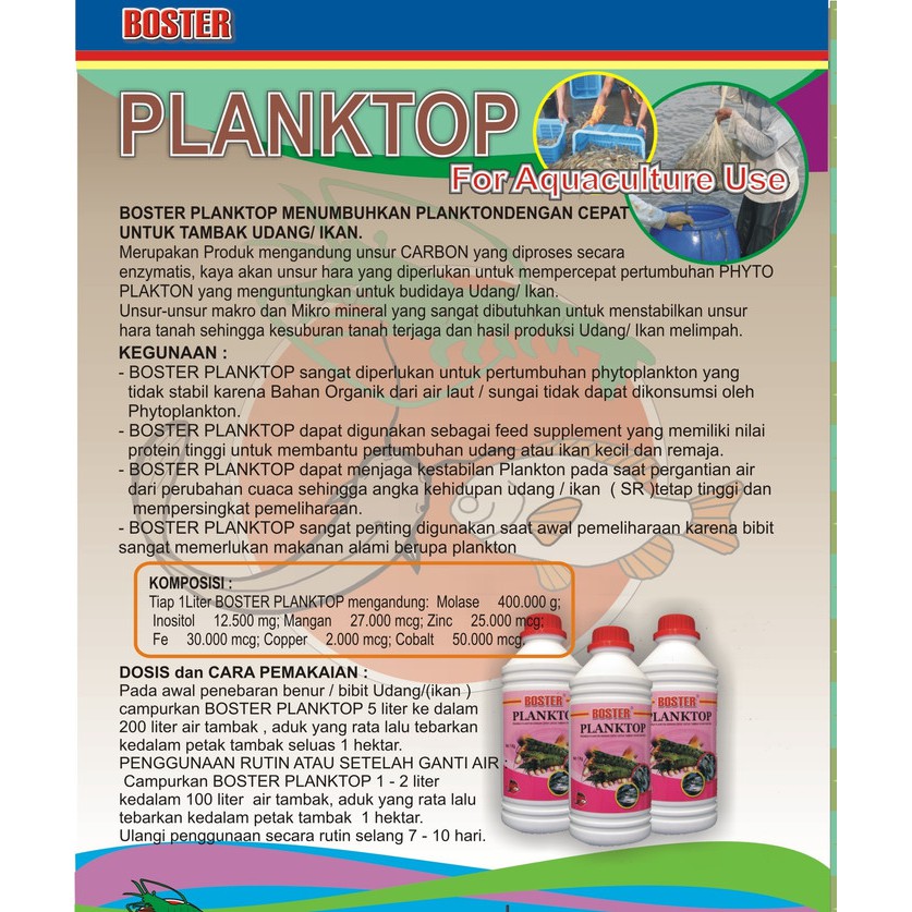 OBAT IKAN BOSTER PLANKTOP