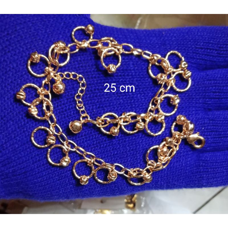 RK07. Gelang kaki xuping wanita lapis emas