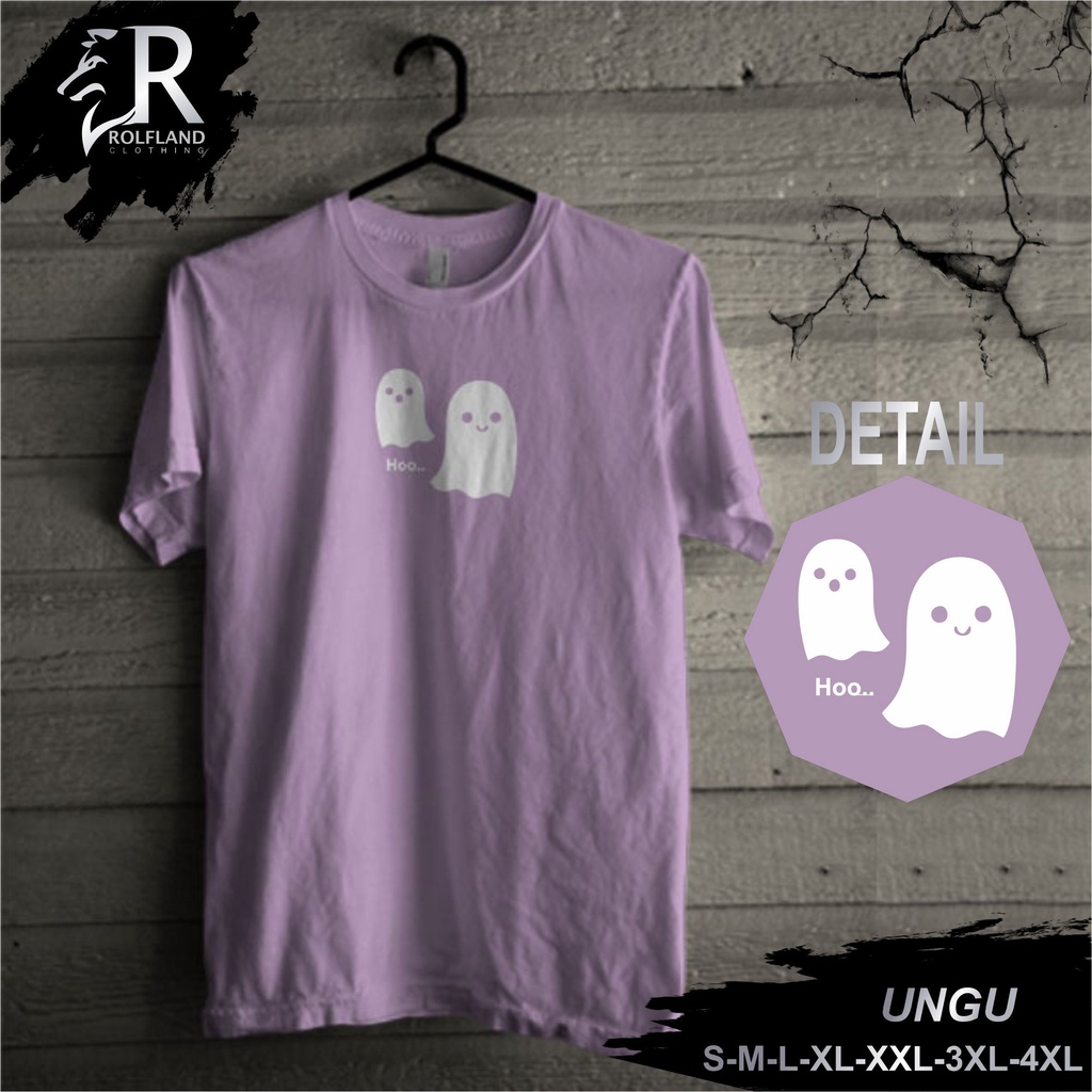 Kaos Pria Distro Original Premium Murah Keren Jumbo Bandung Polos dan Motif Hoo Warna Ungu