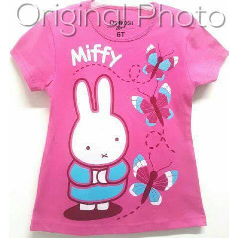 Kaos Anak Size 1-6 Oshkosh Miffy Rabbit Butterfly Pink | Kaos Anak ...