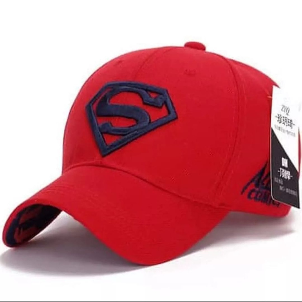 Topi Baseball Logo Superman Topi Pri dan Wanita Dewasa