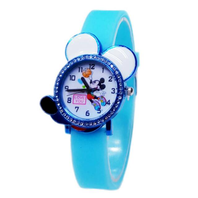 Jakarta )Jam Tangan Wanita mickyMouse Strap Rubber