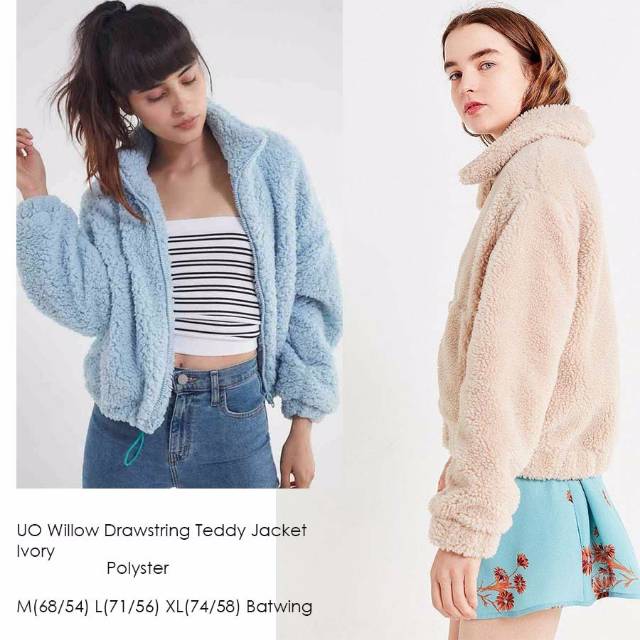 Urban Outfitters Willow Drawstring Teddy Jacket Termurah