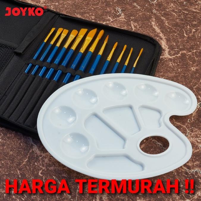

>>>>>] Joyko Brush Set + Palette / Set Kuas Lukis Cat Acrylic + Palet BRS-7