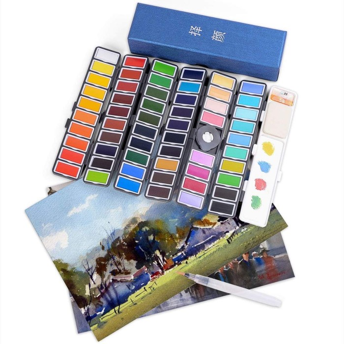 

Superior Foldable Watercolor Paint Set 58 / Cat Air Compact Set 58