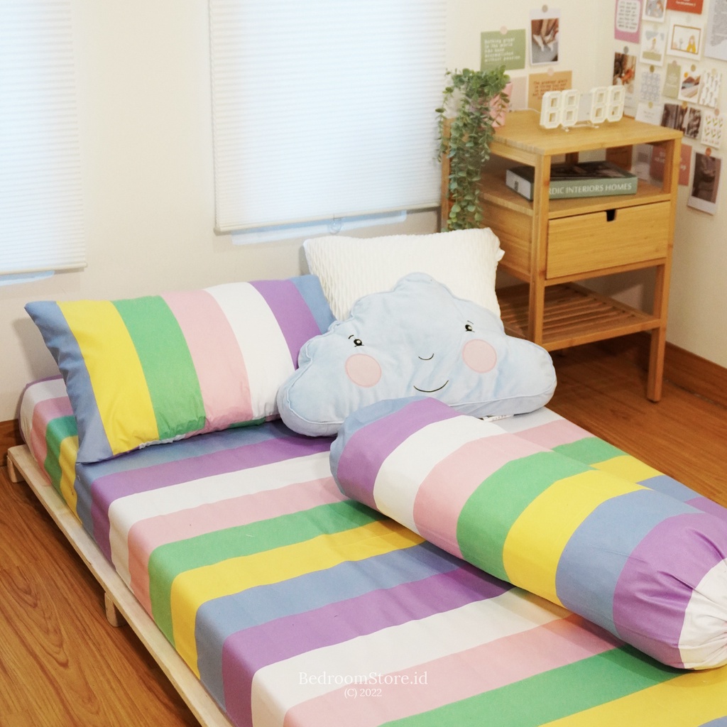 SPREI AESTHETIC MOTIF BUBBLEGUM | ALA KOREA SUDAH TERMASUK SARBAN SARGUL