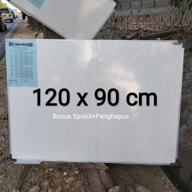 

Whiteboard 90 x 120 cm Papan tulis 120 x 90 cm