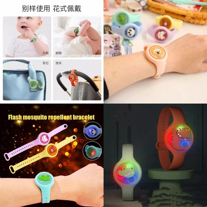 GELANG ANTI NYAMUK LED MOSQUITO  KARAKTER BISA UNTUK ANAK ANAK ATAUPUN DEWASA GELANG JAM ANTI NYAMUK