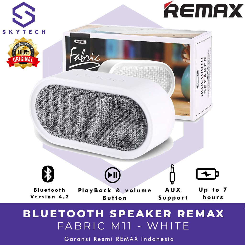 SPEAKER BLUETOOTH REMAX M11 WHITE ORIGINAL GARANSI RESMI