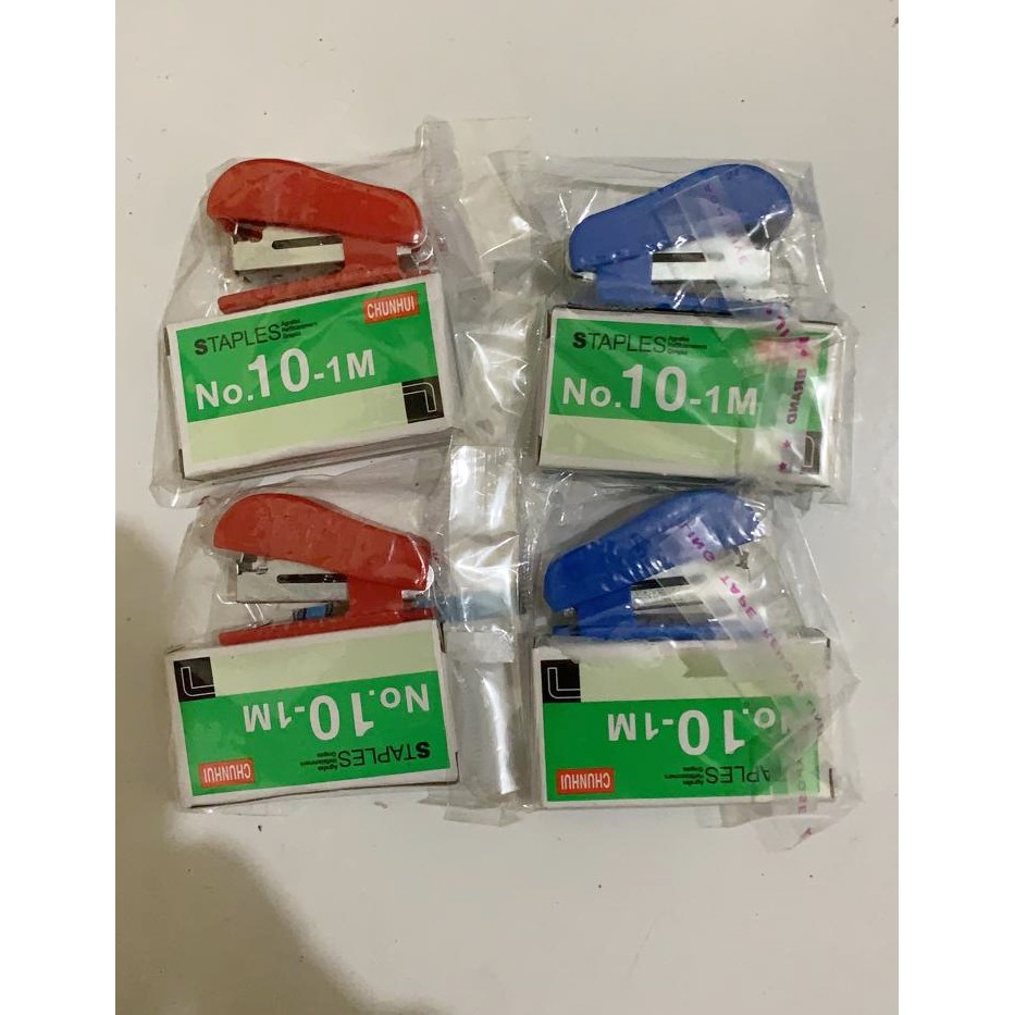 Staples Mini FREE isi Staples Stapler Stepler Perlatan Sekolah- Warna Acak