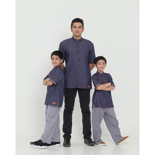 NIBRAS 65 NAVY  KOKO  COUPLE AYAH ANAK BAJU  COUPLE AYAH 