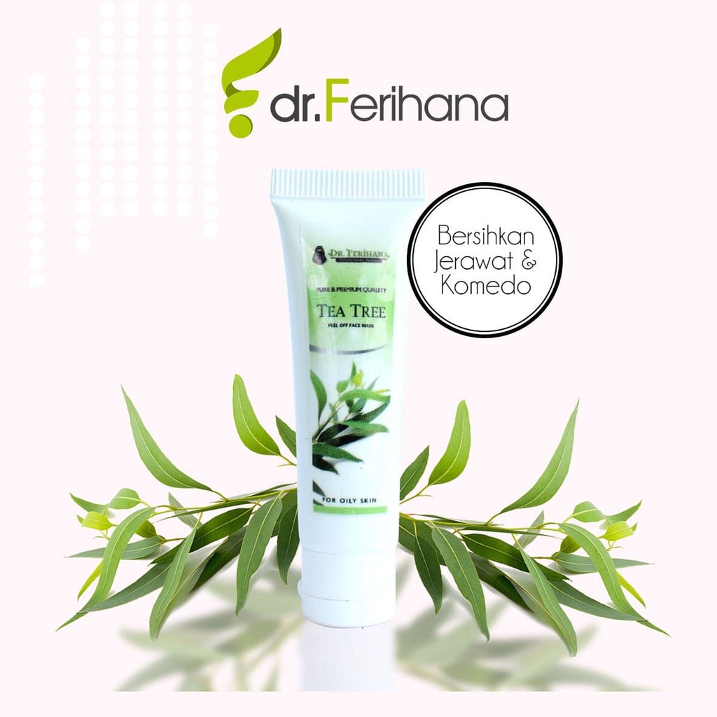 MASKER WAJAH - FACE MASK TEA TREE PEEL OFF GEL DR. FERIHANA SCINCARE