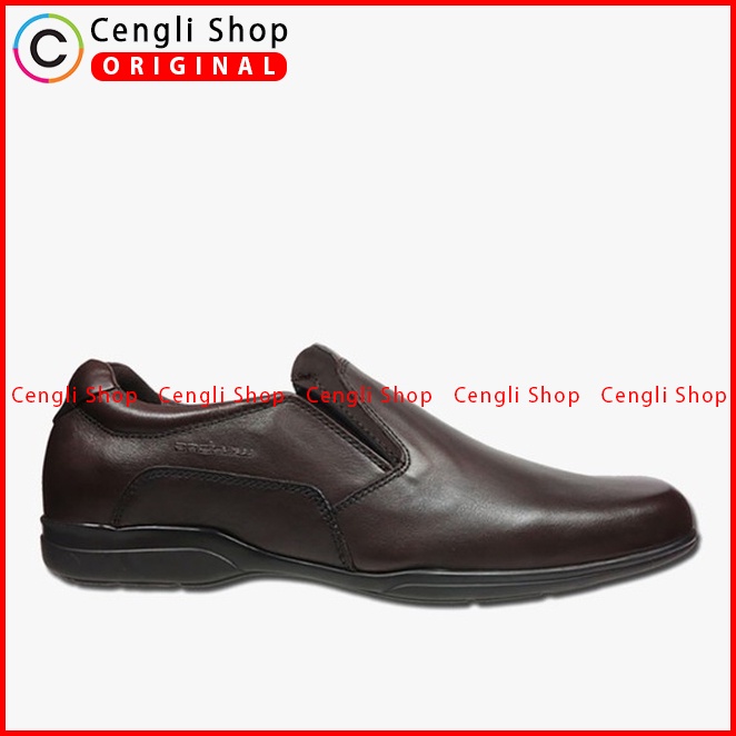 SEPATU PANTOFEL KULIT ANDREW PRIA ORIGINAL FORMAL ASLI COKLAT ANM06