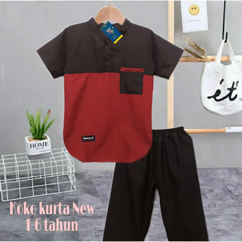 STELAN BAJU KOKO ANAK KURTA 1-5 Tahun/Baju koko anak laki laki/Baju koko anak/Baju koko anak laki laki setelan/Baju koko anak laki laki 1 tahun/Baju koko anak laki laki 3 tahun/Baju koko anak laki laki 2 tahun/Baju Kok Anak Laki/Set koko anak laki laki