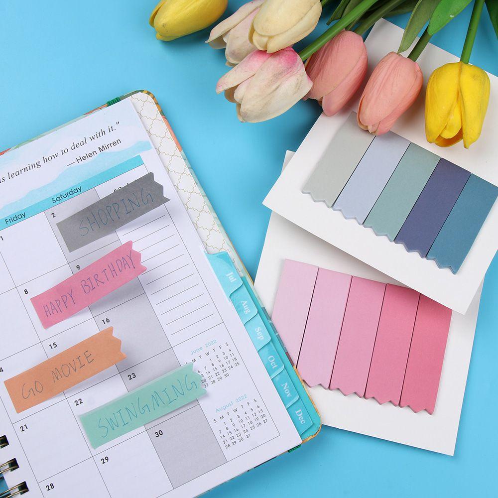 Nanas 100lembar Memo Pad Perekat Diri Kantor Perlengkapan Sekolah Warna Gradasi Stiker Multi-Fungsi Sticky Notes