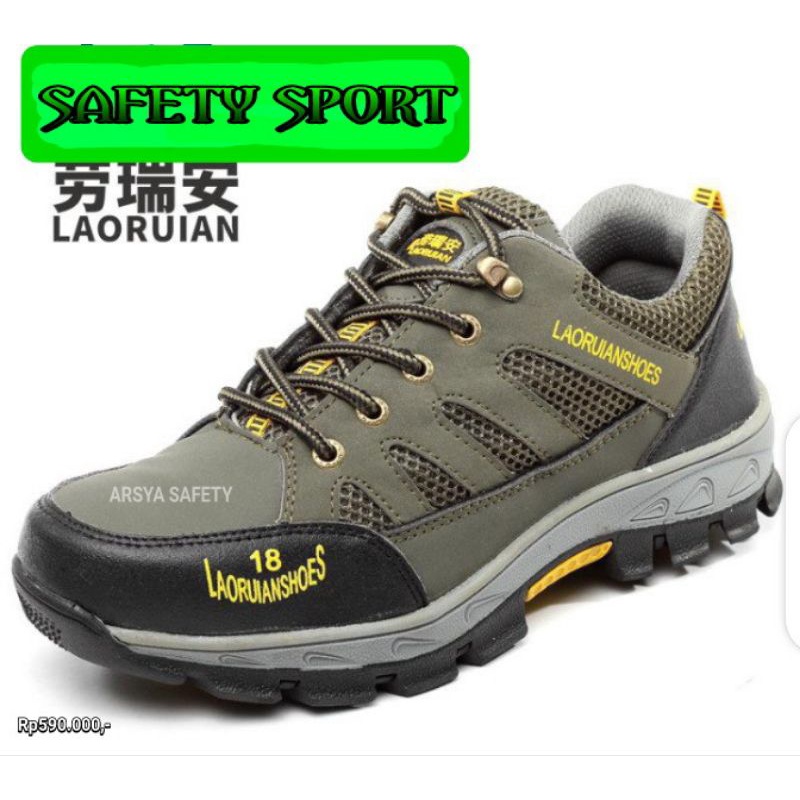 SEPATU SAFETY SPORT SNEAKERS IMPORT UJUNG BESI SOL BESI