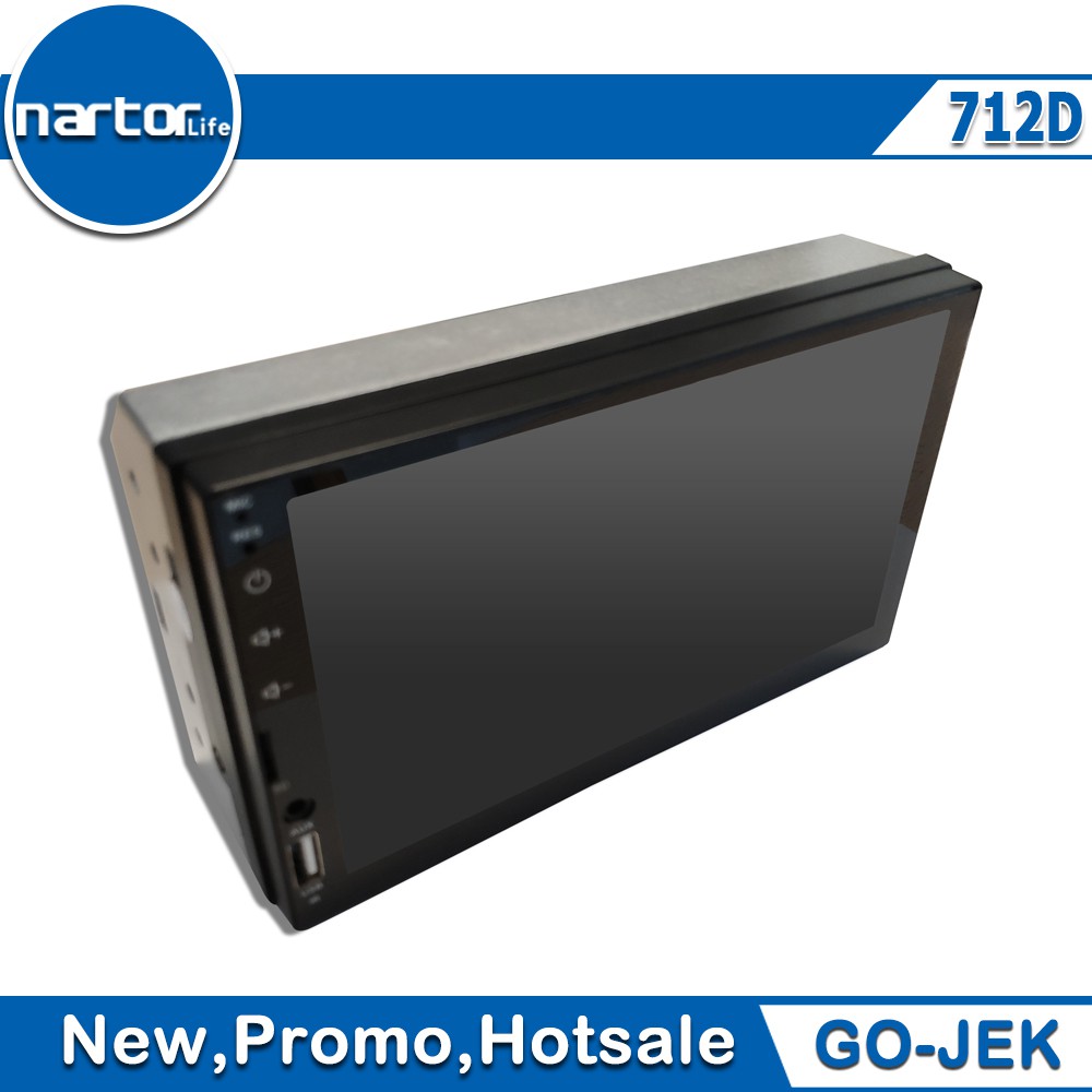 712D Double din mp5 Car Multimedia System 7 inch Layar sentuh HD