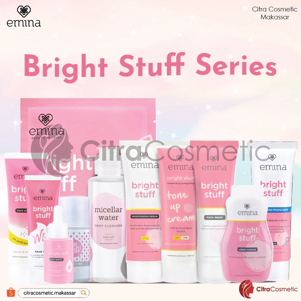 Emina Bright Stuff Series | Pencerah Emina Toner Face Wash Moisturizing Tone Up Acne Prone