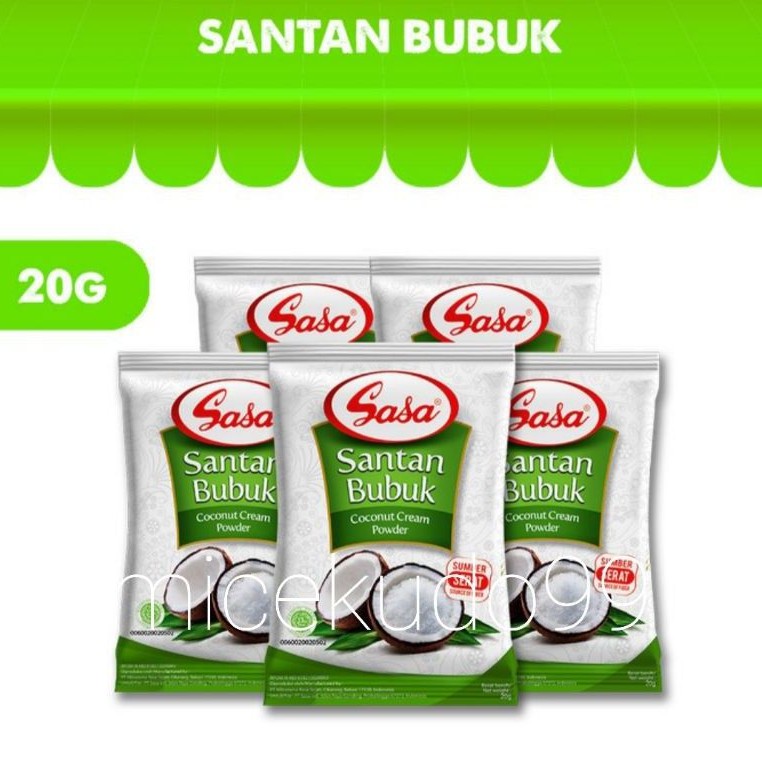 

SASA SANTAN BUBUK 20 GRAM 5 PCS / COCONUT MILK CREAM POWDER