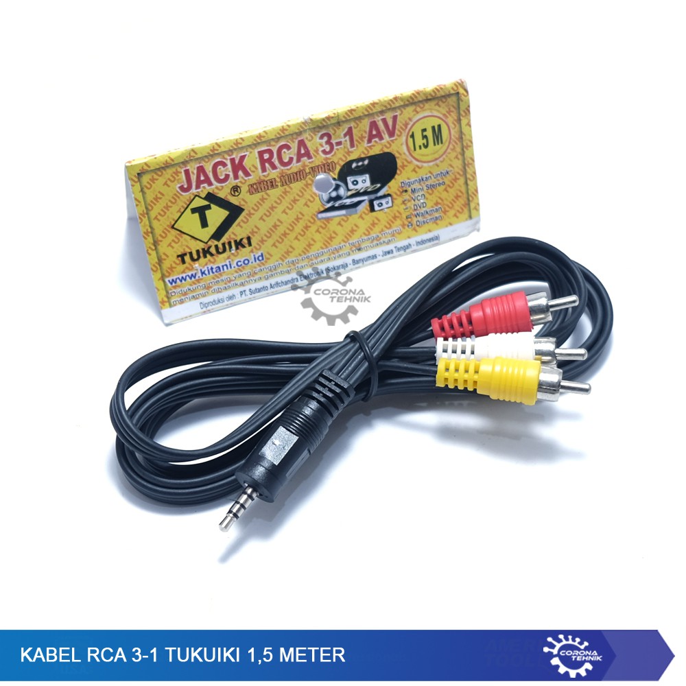 Kabel RCA 3 to 1 Tukuiki  1,5 Meter