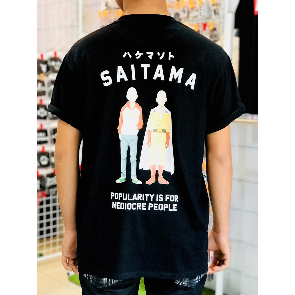 Kaos si Botak One Punch Man Saitama Popularity Black