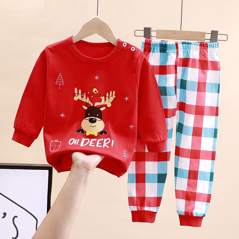 (0Bln-4Thn) COD Setelan Piyama Bayi / Setelan Piyama Lengan Panjang / Piyama Anak Import / Baju Tidur Bayi Import / Pajamas Anak Import / Baju Tidur Anak Import -PY47