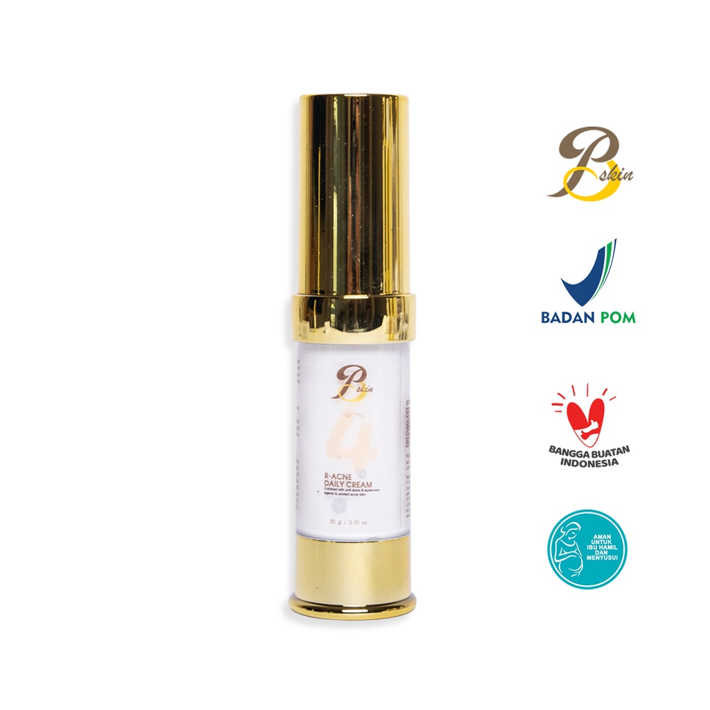 PB SKIN R-ACNE DAILY CREAM / SUNSCREEN ACNE WHITENING / SUNBLOCK ACNE / CREAM SIANG JERAWAT