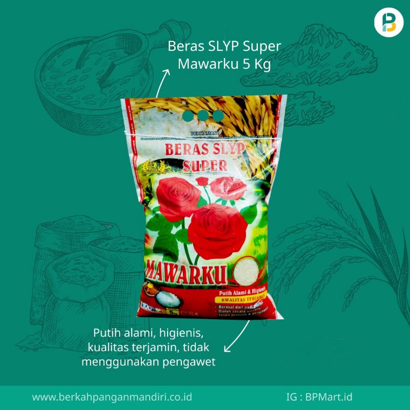 

Promo Beras Slyp Super Mawarku 5kg Beras Putih Murah