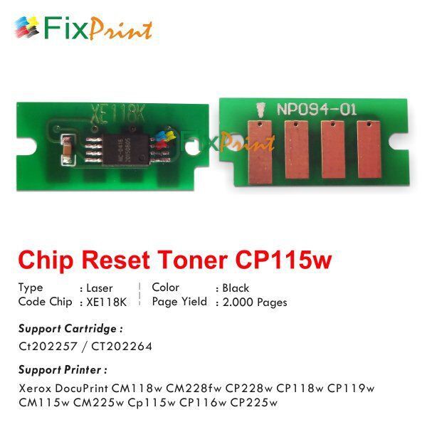 Chip Cartridge Xerox CP115W CP116W CP225W CM115W CM225W CM118w CM228fw CP228w CP118w CP119w Cyan