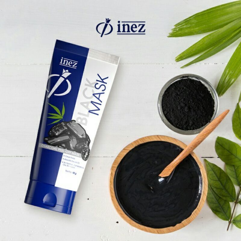 ❤GROSIR❤ INEZ Black Mask (Charcoal Peel-off Mask)