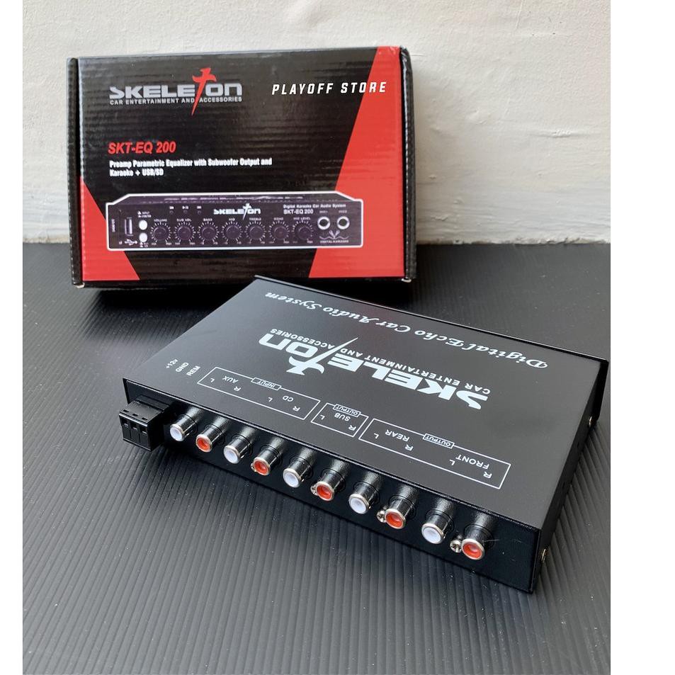 D8S Parametric Equalizer (With USB) Karaoke Mobil Preamp Parametrik Skeleton SKT-EQ200➨☠ (Laris)