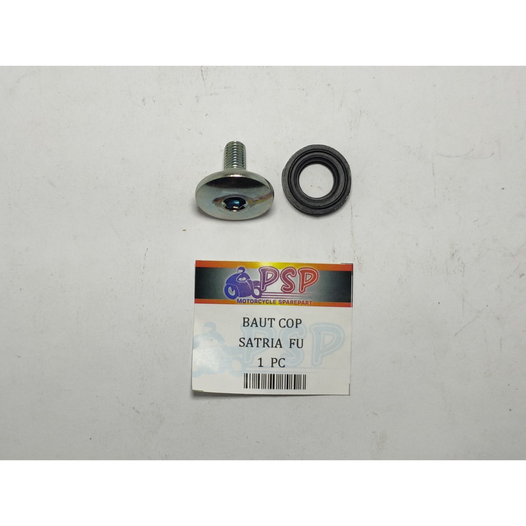 Baut Cop + Seal Satria FU - Tutup Baud Silinder Head Kop + Karet Suzuki Satria FU FI