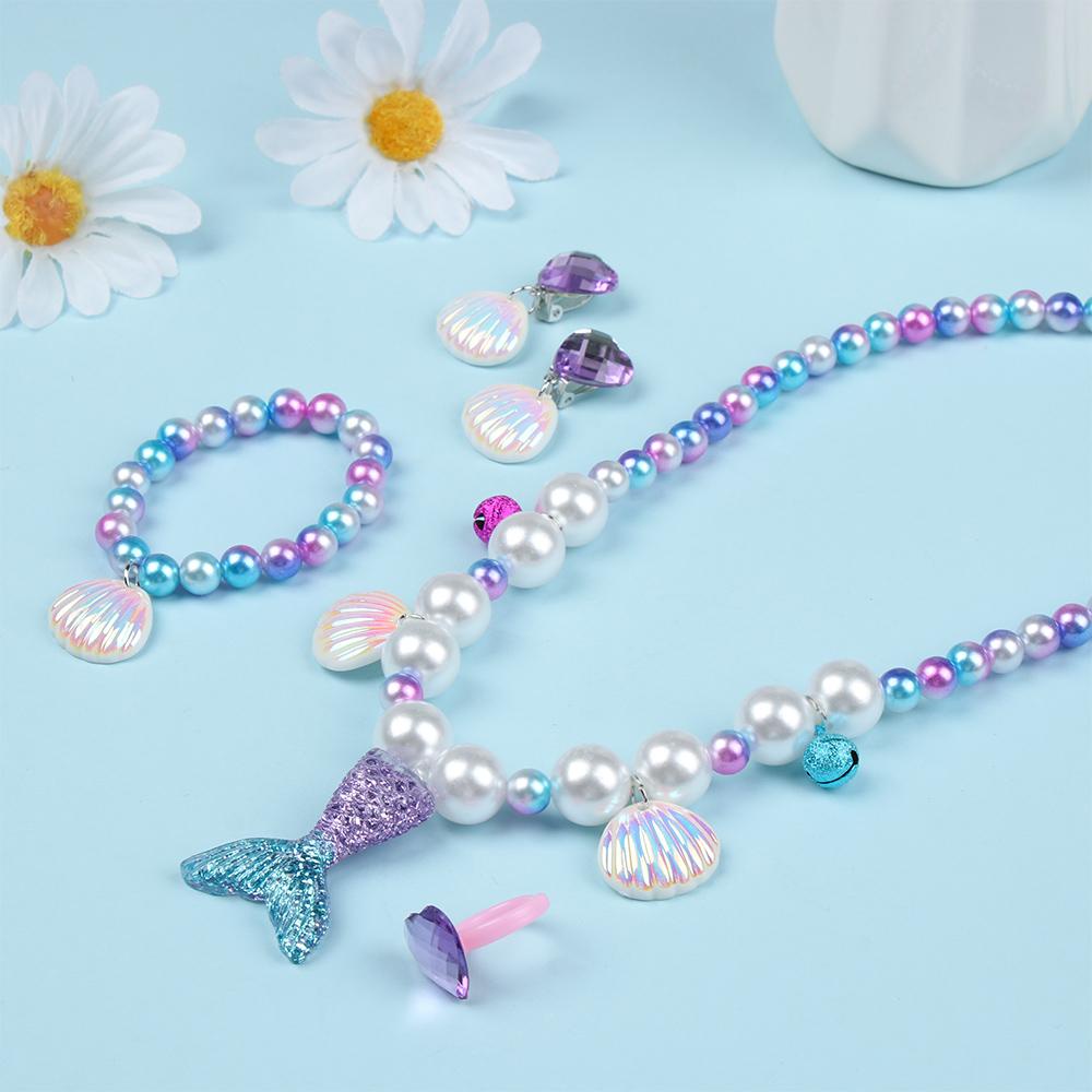 Nanas Mermaid Kalung Gelang Aksesoris Fashion Kostum Perlengkapan Perhiasan Untuk Pesta Mermaid Shell Anting