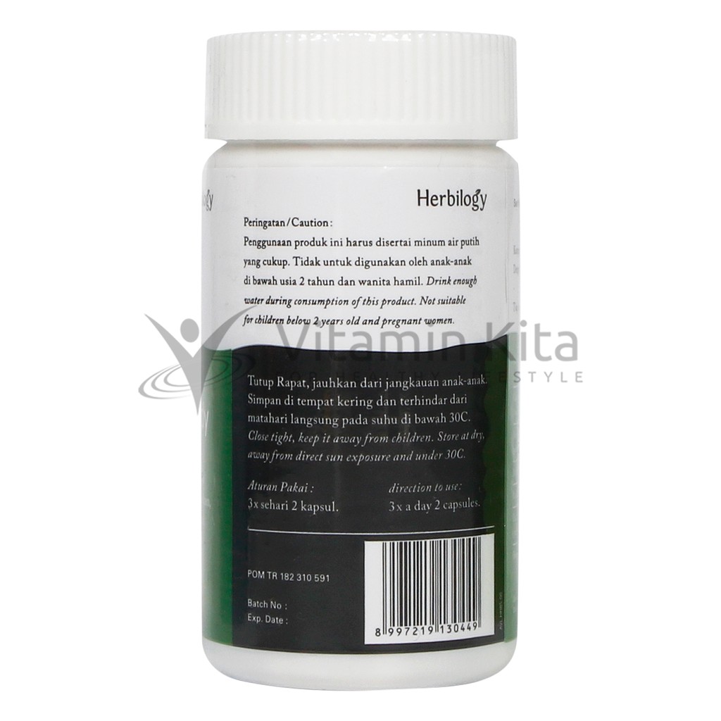 HERBILOGY HEALTHY BODY CAPSULE 60 PCS/BTL BPOM UNTUK KEKEBALAN TUBUH